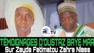 CONDOLÉANCE ET TÉMOIGNAGE  D'OUSTAZ BAYE MAR SUR ZEYDA FATIMATOU ZAHRA NIASS