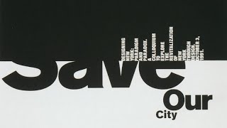 Analisa poster "Save Our City" karya Michael Bierut