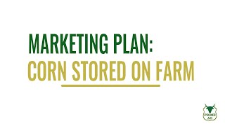 Marketing Plan | Strategies for selling corn post harvest