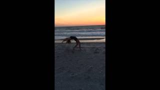 Tumbling on the beach