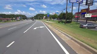 Suburban Atlanta : Old Macon Hwy to I-75 Xpress Bus Stop | Stockbridge on a Scooter in July 2024