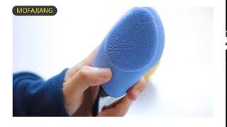 Facial Cleansing Brush Rechargeable Waterproof Silicone Face Brush Sonic Vibration Deep Cleaning