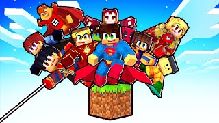 10 SUPER HEROIS em APENAS um BLOCO no Minecraft