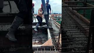 Cement pouring process