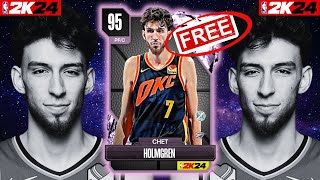 FAST AND EASY WAY TO GET FREE PINK DIAMOND CHET HOLMGREN! NBA 2K24 MYTEAM