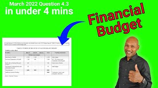 Mathematical Literacy March 2022 Question 4.3 Financial Budget