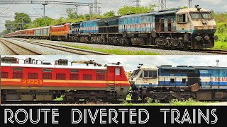 DIESEL SHUTS DOWN ELECTRICS !! ROUTE DIVERTED TRAINS !! PALACE QUEEN HUMSAFAR, SUVIDHA, VISHWAMANAVA