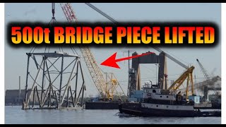 Donjon Removes 500t piece of Key Bridge from Collapse Site in Baltimore