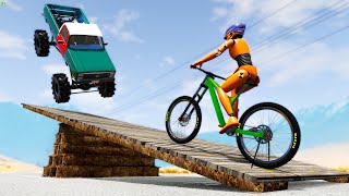 Watch what happens when these Cars get catapulted with a seesaw 😂 - BeamNG Drive Crashes