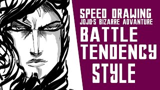 Drawing Jojo's Bizarre Adventure Battle Tendency Style  "Speed Drawing