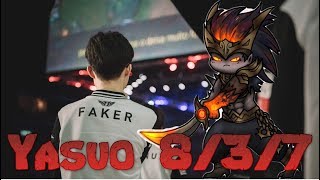 Faker - Yasuo 8/3/7 vs Taliyah Mid - Patch 9.19 LoL Season 9 KR Ranked | League of Legends Replays