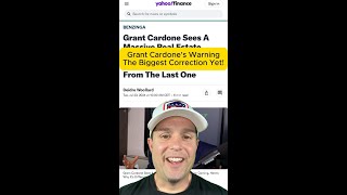 Grant Cardone's warning the biggest correction yet!