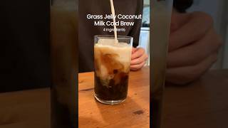 Jelly Coconut Milk Cold Brew #coffee #icedcoffee #drink #easyrecipe #shorts #latte