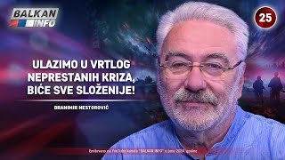 INTERVJU: Branimir Nestorović - Ulazimo u vrtlog neprestanih kriza, biće sve složenije! (1.6.2024)