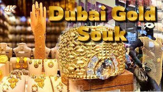 Dubai 🇦🇪  - Gold Souk Shopping -  Largest Gold Market - 4K -  2024