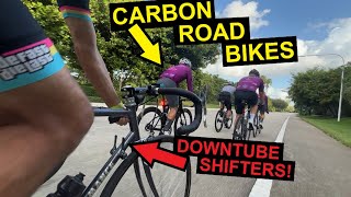 Downtube Shifters in Modern Group Ride! Still Possible with a Vintage Road Bike?