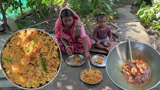 ঝরঝরে চিংড়ি মাছের ভুনা খিচুড়ির রেসিপি || Chingri Macher Bhuna Khichuri Recipe In Bengali Style ||