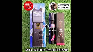 $19.99💥TASER+GAS POLICE 110 ML🎁Obsequio Mosquetón#ecuador #seguridad #policia#suscribete#shortsclip