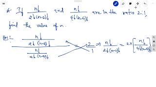 #isc-maths#11th class#chapter-PERMUTATION and COMBINATION#Find 'n' from the given relation-class2