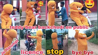 teddy bear pranks on cute girls full funny dance😂#comedyvideo #funnyvideos#tranding#shorts #shorts😇😁