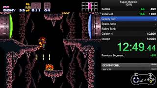 Super Metroid. 100% in 1:28:24 (00:57 IGT)