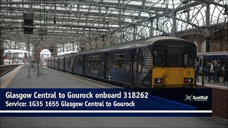 Glasgow Central to Gourock (semi-fast) onboard 318262