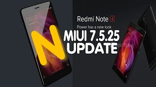 Miui 7.5.25 update | xiomi  | Redmi Note 4 ,