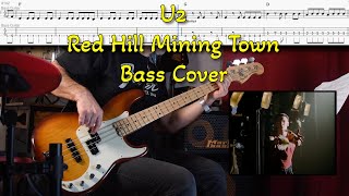 U2 - Red Hill Mining Town - Bass Cover with Tabs in 4K