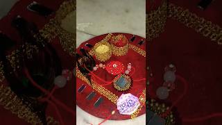 Making a beautiful✨❤ rakhi plate ll craft 🥰🥰