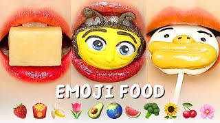 Asmr Mukbang Random Emoji Food / Eating Sounds 🥑🐸🐝🍦🍡