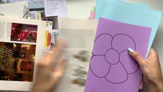 ASMR Craft with me: Gathering pages for a junk journal