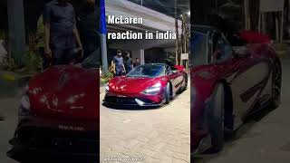 McLaren 765Lt Reaction in Hyderabad|India #McLaren @McLaren #shorts #billionaire