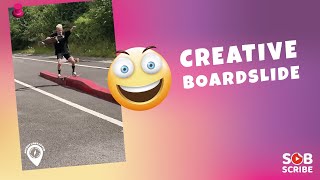 😎 Creative Boardslide | Skateboard | Skateboarding Tricks | Skate 🔥 #shorts @adventures fever