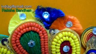 Magnifying Peacock Zardosi Work Rakhi