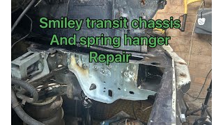 Transit smiley restoration,, spring hanger replacement