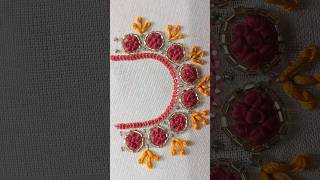 Hand embroidery design hand work kadhai designs video #hand #embroidery #shortsvideo #sort #shorts