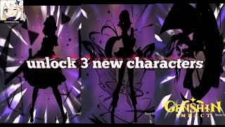 genshin impact unlock 3 new characters use wish #genshinimpact #genshin #gaming