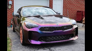 kia stinger exhaust revision test drive, pulls and (a rattling sound)