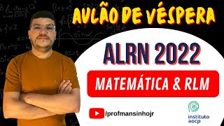 Live de Revisão | Concurso Instituto AOCP  (Aulão de Véspera) - Raciocínio Lógico Matemático