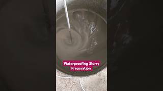 Preparations of waterproofing slurry.#watertank #waterproofing #construction #civilengineering