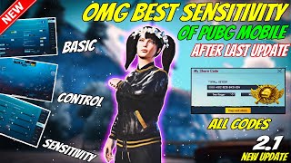 OMG No Recoil😱!! Best Sensitivity Code + Control Setting PUBG Mobile 🔥 New Update 2.1 Sensitivity