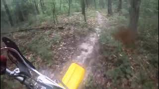 Jace sending through the woods #bike #dirtbike