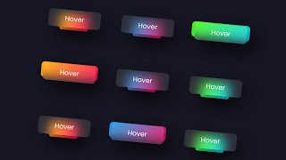 CSS Glassmorphism Button Hover Effects | Glass Effects