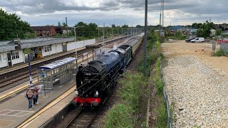 LNER class A2 60532 Blue Peter passes Biggleswade - 13/07/24