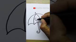 how to draw a umbrella