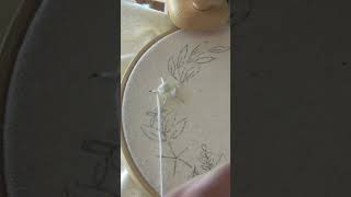 Woven wheel embroidery stitch #embroiderystitches #embroidery