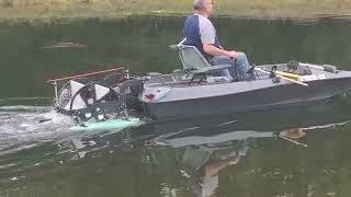 Feathering Paddle Wheel Pond Boat Test 2