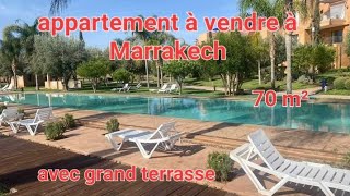 appartement à vendre à Marrakech superficie 70 m² résidence haut standing avec piscine Espace vert