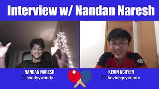 Interview with Nandan Naresh - One of the top juniors in USA