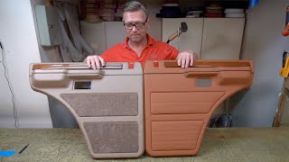 How to trim a set of  Range Rover Classic door cards.